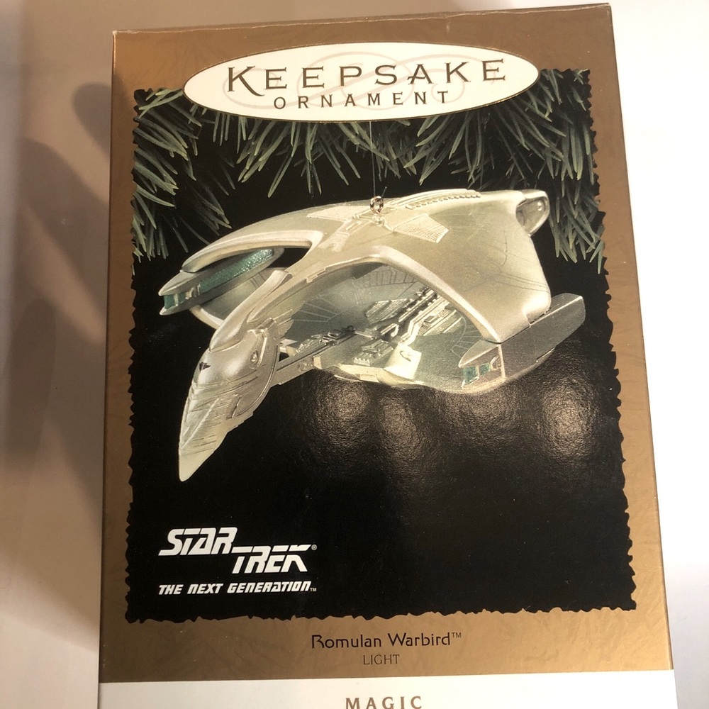 Vintage 1995 Hallmark Keepsake Star Trek Next Gen Romulan Warbird Light - NIB